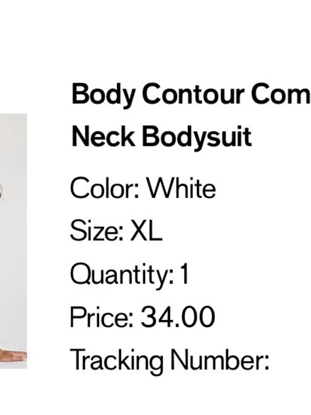 Express White Ribbed Tank Bodysuit - Picture 4 of 4